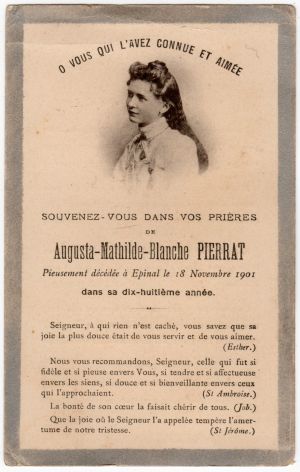 MUO-009308/25: Augusta-Mathilde-Blanche Pierrat: sveta sličica