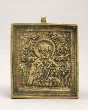 MUO-006398: Sv. Nikola: ikona-reljef