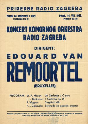 MUO-020041: Koncert komornog orkestra radio Zagreba...: plakat