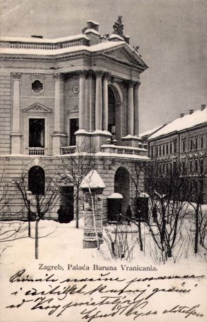 MUO-038778: Zagreb - Palača Ljudevita Vranyczanija;Zagreb - Ljudevit Vranyczani's Palace: razglednica