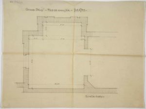 MUO-044405/10: Tlocrt prostorije : Ground plan of the room: arhitektonski nacrt