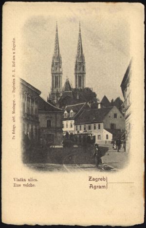 MUO-015625/30: Zagreb - Stara Vlaška;Zagreb - Old Vlaška Street with Cathedrala: razglednica