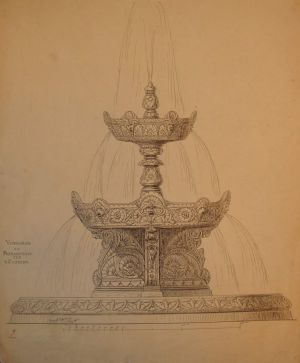 MUO-028854: Predložak za fontanu: arhitektonski crtež