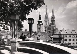 MUO-038665: Zagreb - Panorama sa Strossmayerovog šetališta: razglednica