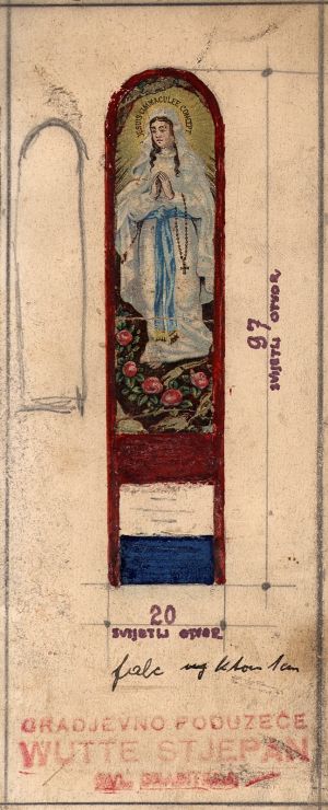 MUO-031527: Bogorodica: skica za vitraj