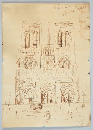 MUO-030452: Notre Dame: crtež