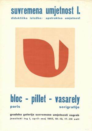 MUO-012828: suvremena umjetnost I. bloc- pillet - vasarely: plakat