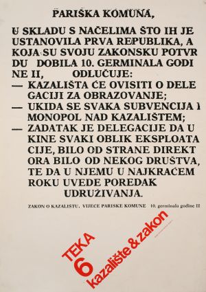 MUO-019728/01: TEKA 6 Kazalište i zakon...: plakat