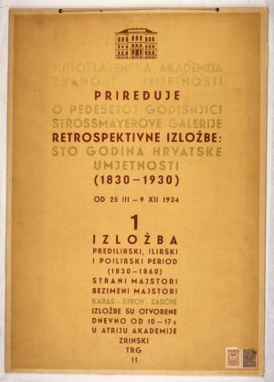 MUO-007705: Sto godina hrvatske umjetnosti (1830-1930): plakat