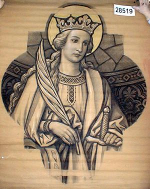 MUO-028519: Sv. Katarina: nacrt za vitraj