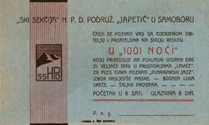 MUO-021005: 'Ski sekcija' h.p.d.podruž.'Japetić' u Samoboru: pozivnica