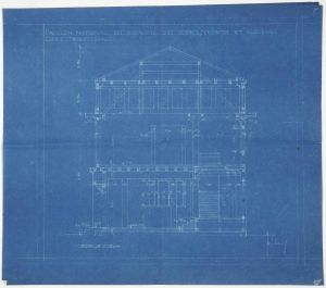 MUO-044402/08: Paviljon Kraljevine SHS za EXPO u Parizu 1925.: arhitektonski nacrt