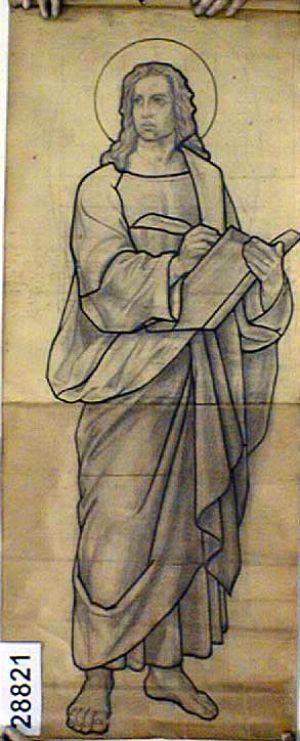 MUO-028821: sv.Ivan evanđ.: nacrt za vitraj