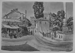 MUO-029894/03: Sarajevo: Ulica pred vjećnicom: grafika