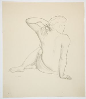 MUO-050110: Ženski portret s leđa: grafika