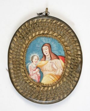 MUO-004686: Sv. Ana i mala Marija: relikvijar - medaljon