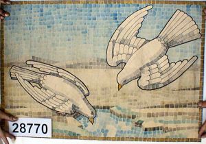 MUO-028770/02: dva goluba: nacrt za mozaik