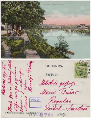 MUO-008745/1709: Karlovac - Željeznički most: razglednica