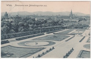 MUO-033950: Beč - Panorama s Belvederea: razglednica