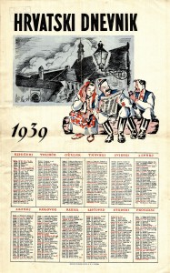 MUO-021213: HRVATSKI DNEVNIK 1939: kalendar