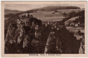 MUO-008745/196: Semmering - Ruševine Klamma: razglednica