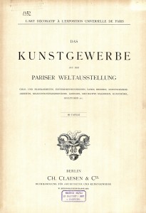 LIB-001352: Kunstgewerbe Pariser Weltausstellung.