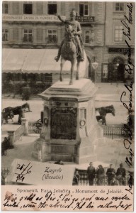 MUO-037171: Zagreb - Jelačićev spomenik: razglednica