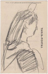 MUO-056555: Profil žene: crtež