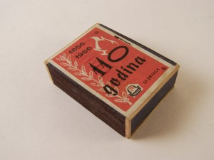 MUO-021628: 110 godina 1856-1966 drava: kutija za šibice