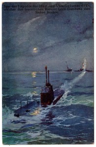 MUO-008745/729: Torpedo ispaljen s podmornice: razglednica