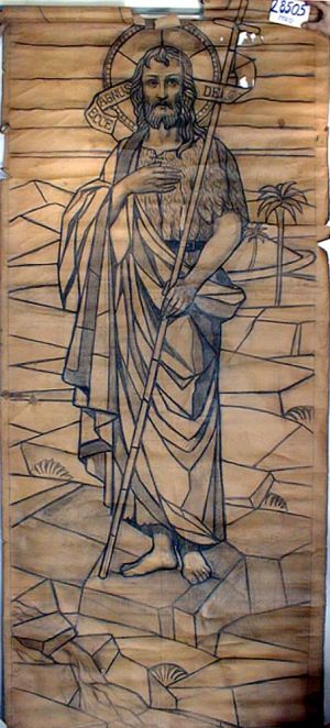 MUO-028505: Sv. Ivan Krstitelj: nacrt za vitraj