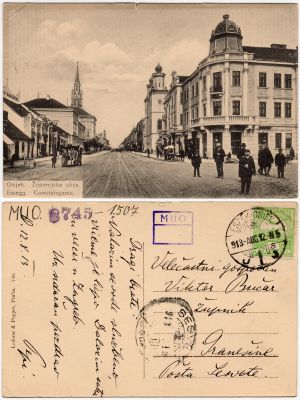 MUO-008745/1507: Osijek - Županijska ulica: razglednica