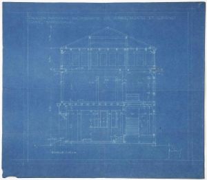 MUO-044402/09: Paviljon Kraljevine SHS za EXPO u Parizu 1925. : Pavilion of the Kingdom SHS for EXPO in Paris 1925: arhitektonski nacrt