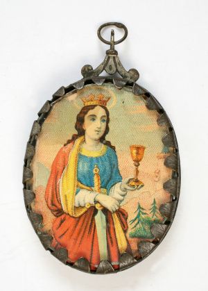 MUO-004673: Sv. Barbara: relikvijar - medaljon