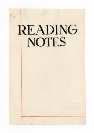 MUO-008301/86: READING NOTES: mapa