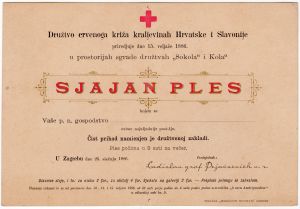 MUO-020968: Družtvo crvenoga križa kraljevinah Hrvatske i Slavonije: pozivnica