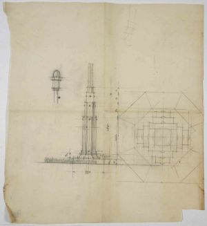 MUO-044402/15: Paviljon Kraljevine SHS za EXPO u Parizu 1925. : Pavilion of the Kingdom SHS for EXPO in Paris 1925: arhitektonski nacrt