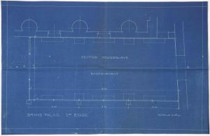 MUO-044405/08: Tlocrt prostorije : Ground plan of the room: arhitektonski nacrt