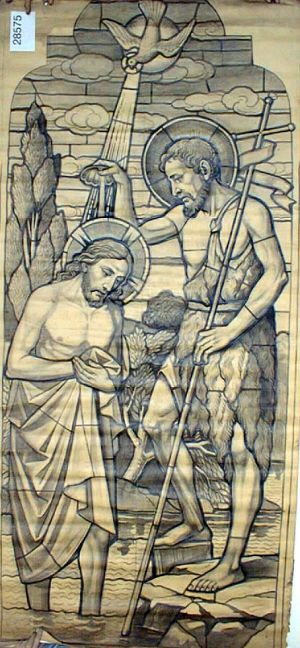 MUO-028575: Sv. Ivan Krstitelj: nacrt za vitraj