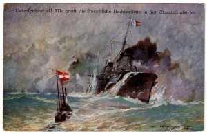 MUO-008745/727: Podmornica presreće francusku flotu: razglednica