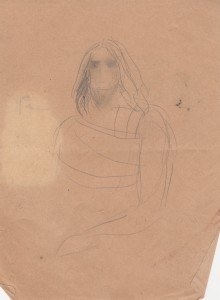 MUO-056545: Skica čovjeka: crtež