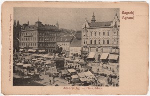 MUO-037157: Zagreb - Jelačićev trg: razglednica