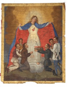 MUO-025629: Bogorodica zaštitnica s donatorima / svetica mučenica (Sv. Katarina?): zastava