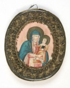 MUO-004674: Majka Božja s Isusom: relikvijar - medaljon
