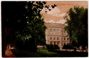 MUO-029950: Zagreb - Zrinjevac s palačom HAZU: razglednica