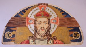 MUO-036342: Glava Krista u luneti: skica za mozaik