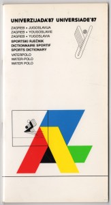 MUO-018216/02: Univerzijada '87 Zagreb Jugoslavija sportski rječnik vaterpolo: brošura