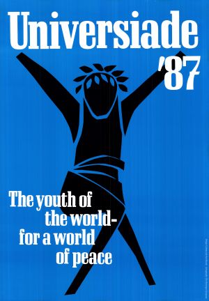 MUO-018393: Universiade '87 The youth of the world-for a world of peace: plakat