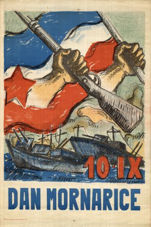 MUO-020211/02: Dan mornarice 10.9.: plakat