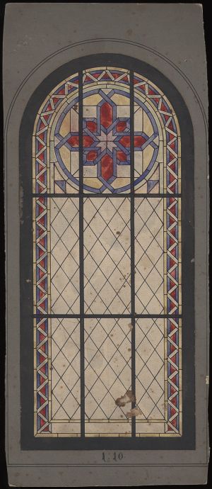 MUO-036189: crkveni prozor: skica za vitraj